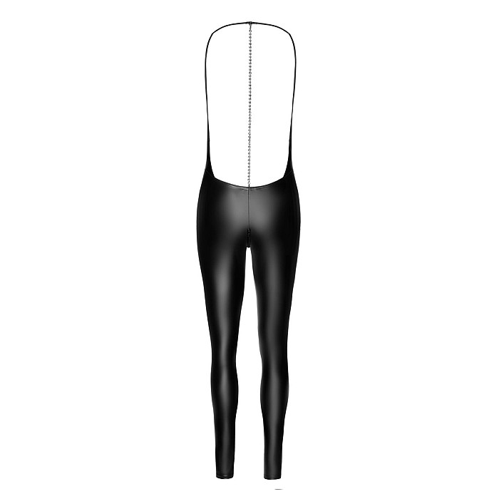 Комбінезон Noir Handmade F306 Mirage catsuit with jewelry rhinestone chain adorning the back - M