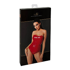Корсет Noir Handmade F355 Red powerwetlook corset - L