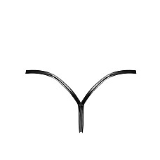 Трусики Noir Handmade P014 Dominae PVC panty with silver clasp 3XL