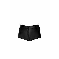 Шортики Noir Handmade F318 Wild, XL, black, под латекс, крокодиловый принт, с доступом