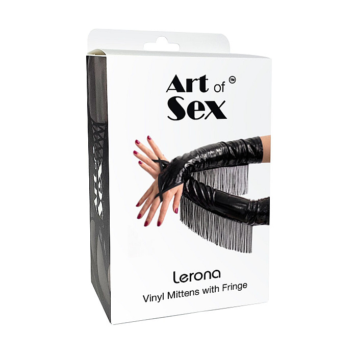Вінілові мітенки Art of Sex - Lerona, розмір L, колір білий