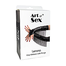 Виниловые митенки Art of Sex - Lerona, размер L, цвет красный