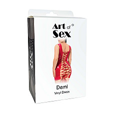Лакированное платье на шнуровке Art of Sex - Demi, цвет черный, XS-M