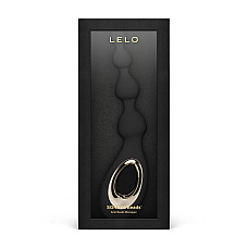 Анальные бусы с вибрацией LELO Soraya Beads Black, разный диаметр бусин, 8 режимов