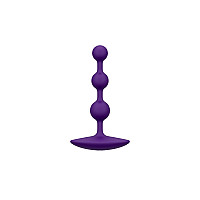 Анальные бусы Romp Amp Dark Purple, силикон, макс. диаметр 2,6 см