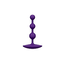 Анальные бусы Romp Amp Dark Purple, силикон, макс. диаметр 2,6 см