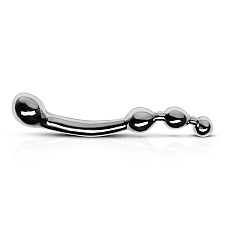 Анально-вагинальный стимулятор Sinner Gear Unbendable — Multi-Stim Pleasure Wand Metal Anal Dildo