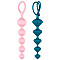 Набір анальних бус Satisfyer Beads Colored, силікон , макс. діаметр 3,3 см і 3,5 см