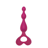Анальний ланцюжок Alive Arrow Pink, силікон, макс. діаметр 3 см