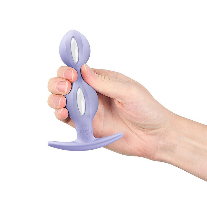 Анальные шарики Fun Factory B BALLS DUO Purple, эффект вибрации, диаметр 3,2 и 3,6 см