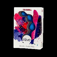 Анальные шарики Alive Triball Blue, силикон, макс. диаметр 2см