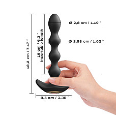 Анальний вібратор-намисто Dorcel FLEXI BALLS, гнучкий стовбур, пульт ДК