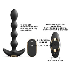 Анальний вібратор-намисто Dorcel FLEXI BALLS, гнучкий стовбур, пульт ДК