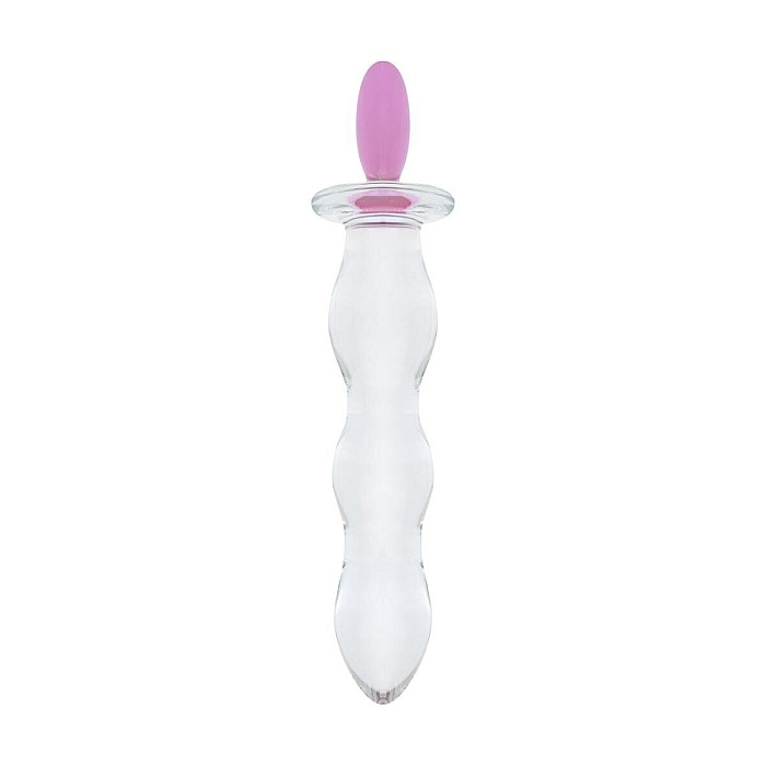 Скляний анальний ланцюжок Gildo Glass Butt Plug Heart Shape No. 35