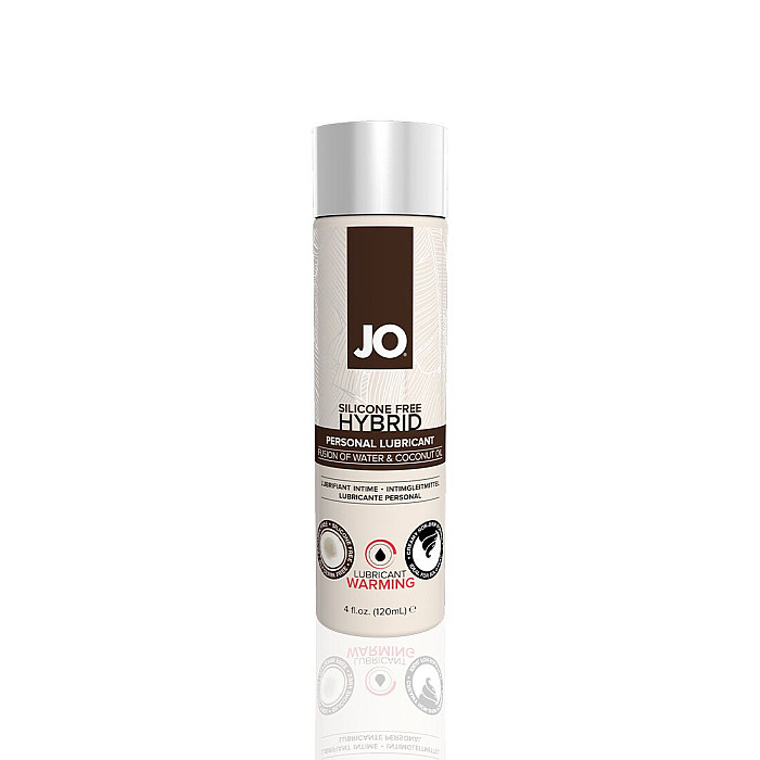 Разогревающая смазка-крем с кокосовым маслом JO Coconut Hybrid WARMING (120 мл) белая