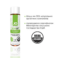 Смазка на водной основе JO NATURALOVE — ORGANIC (120 мл) с экстрактом листьев агавы и ромашки