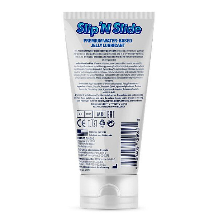 Лубрикант на водной основе Swiss Navy Slip'N Slide Premium Jelly 150 мл