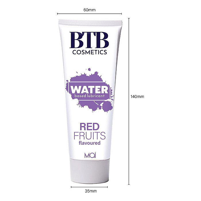Змазка на водній основі BTB FLAVORED RED FRUITS з ароматом червоних фруктів (100 мл)