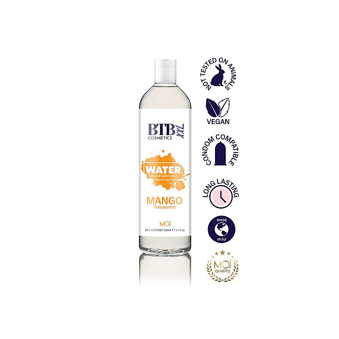Змазка на водній основі BTB FLAVORED MANGO з ароматом манго (250 мл)