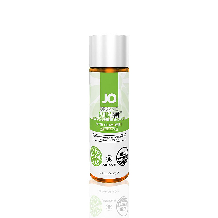 Смазка на водной основе JO NATURALOVE — ORGANIC (60 мл) с экстрактом листьев агавы и ромашки