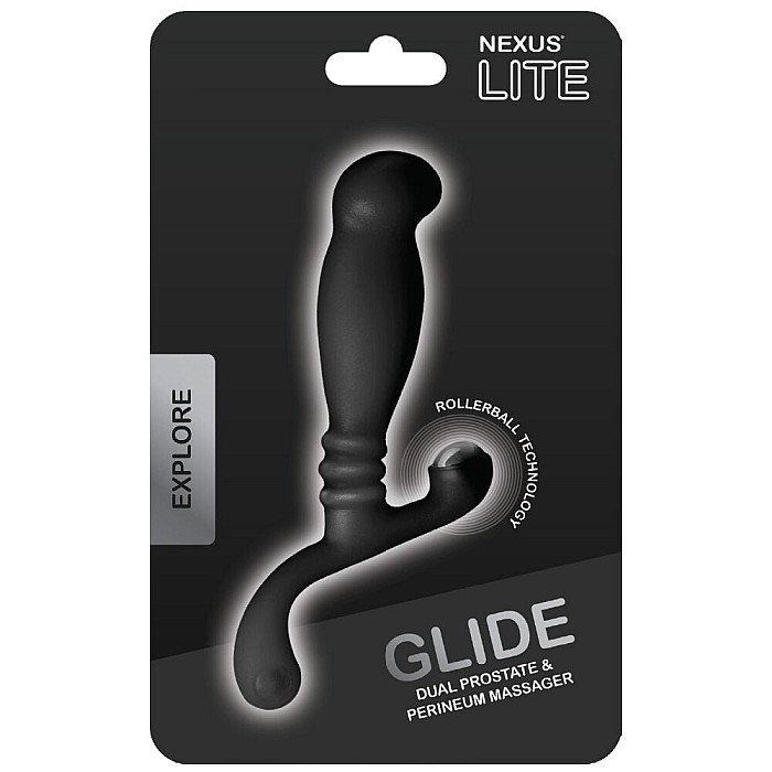 Массажер простаты Nexus Glide Black для новичков, ультрастимулирующий, с массажером промежности