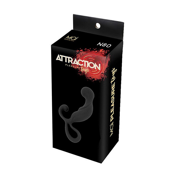 Масажер простати MAI Attraction Toys №80 Black, довжина 13,4 см, діаметр 3,2 см
