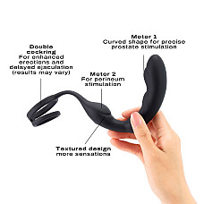 Массажер простаты Dorcel P-Ring с эрекционным кольцом и пультом ДУ