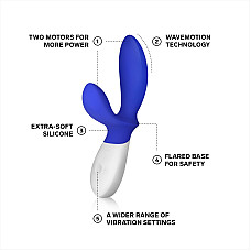 Масажер простати LELO Loki Wave Federal Blue, 2 мотори, манливий рух + стимуляція промежини