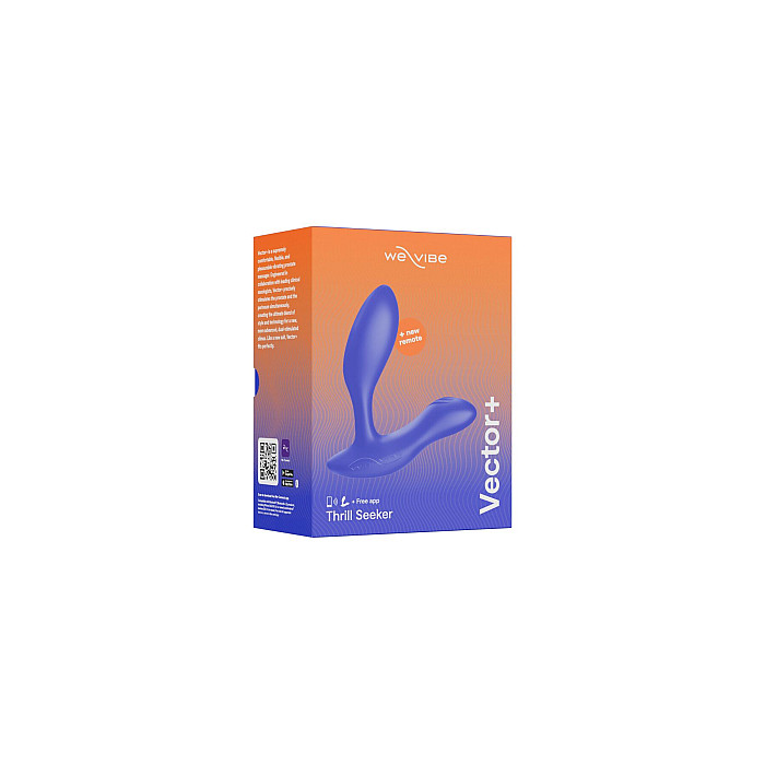 Смарт-вибромассажер простаты We-Vibe Vector+ ROYAL BLUE, пульт ДУ, регулируемый угол наклона