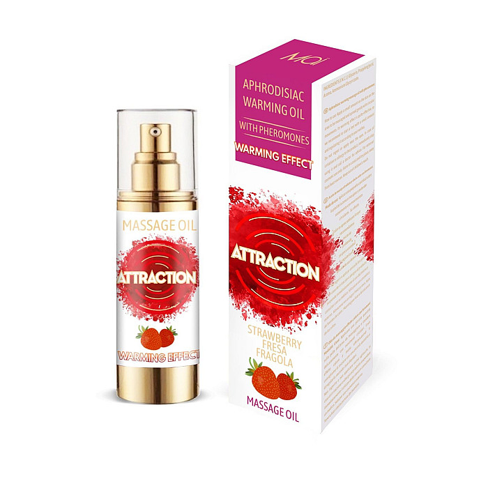 Розігрівальна масажна олія з феромонами MAI PHEROMON MASSAGE OIL — STRAWBERRY (30 мл)