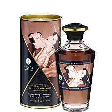 Разогревающее масло Shunga Aphrodisiac Warming Oil – Intoxicating Chocolate (100 мл) без сахара