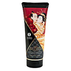 Съедобный массажный крем Shunga Kissable Massage Cream – Sparkling Strawberry Wine (200 мл)