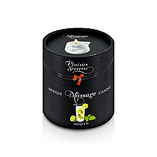 Масажна свічка Plaisirs Secrets Mojito (80 мл) подарункове паковання, керамічний посуд