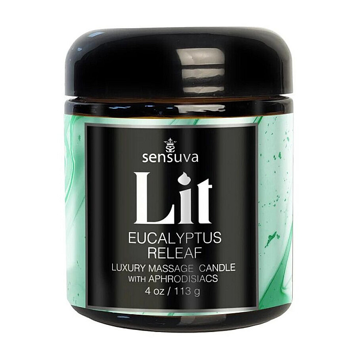 Масажна свічка Sensuva Lit Eucalyptus Releaf Luxury Massage Candle 113г