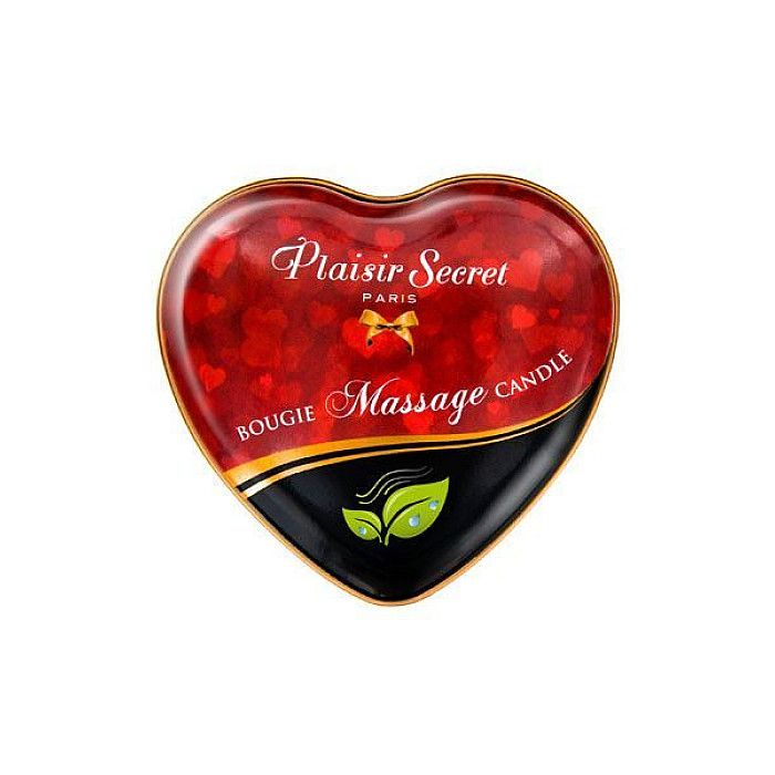 Массажная свеча сердечко Plaisirs Secrets Natural (35 мл)