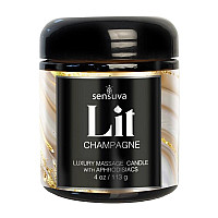 Масажна свічка Sensuva Lit Champagne Massage Candle 113г