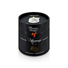 Масажна свічка Plaisirs Secrets Chocolate (80 мл) подарункова упаковка, керамічний посуд