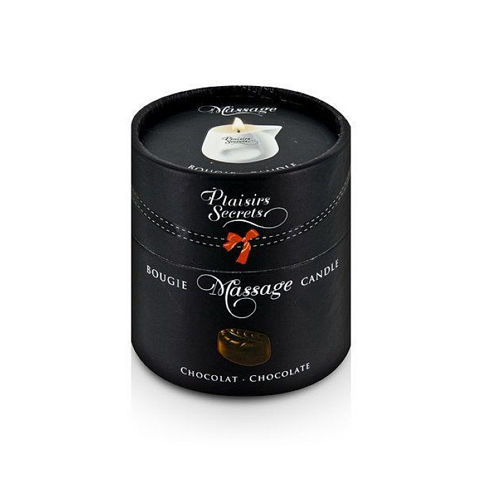 Массажная свеча Plaisirs Secrets Chocolate (80 мл) подарочная упаковка, керамический сосуд