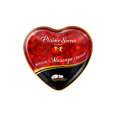 Масажна свічка серце Plaisirs Secrets Coconut (35 мл)
