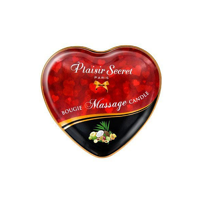 Масажна свічка-серце Plaisirs Secrets Exotic Fruits (35 мл)