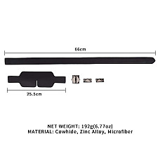 Маска на глаза LOCKINK Blindfold Kit, черная, натуральная кожа, регулируемый объем