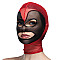 Маска сердце сетка с открытым ртом и глазами Feral Feelings - Hearts Mask Red/Black