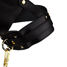 Маска-сбруя для минета с поводком LOCKINK SEVANDA Blowjob Head Muzzle with Leash, черная