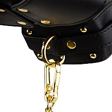 Маска-сбруя для минета с поводком LOCKINK SEVANDA Blowjob Head Muzzle with Leash, черная
