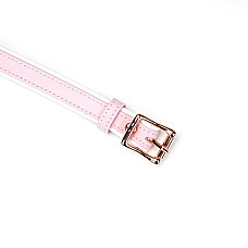 Кожаная маска на глаза Liebe Seele White & Pink Fairy Goat Leather Blindfold