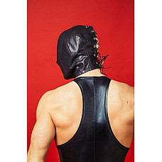 Закрытый кожаный капюшон D&A Deprivation mask Leather