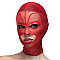 Маска сердце сетка с открытым ртом и глазами Feral Feelings - Hearts Mask Red/Red