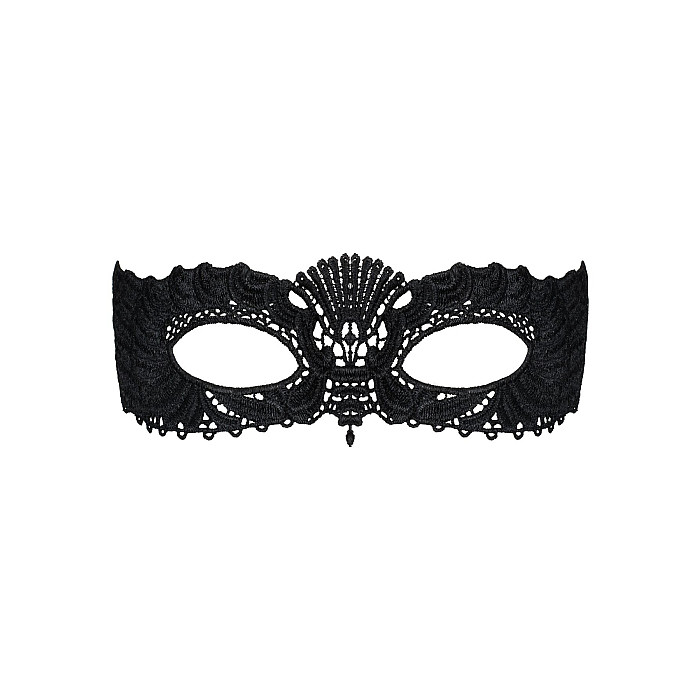 Кружевная маска Obsessive A700 mask, единый размер, черная
