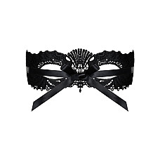 Кружевная маска Obsessive A700 mask, единый размер, черная