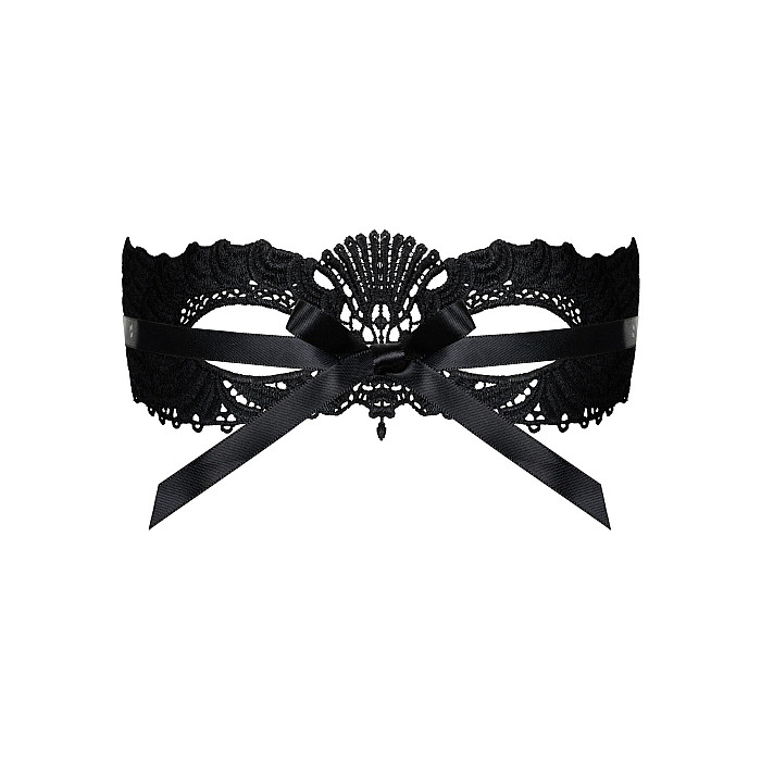 Кружевная маска Obsessive A700 mask, единый размер, черная